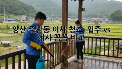 양산 주남동 이사 청소 ✨ 입주 vs 이사, 꼼꼼 비교!